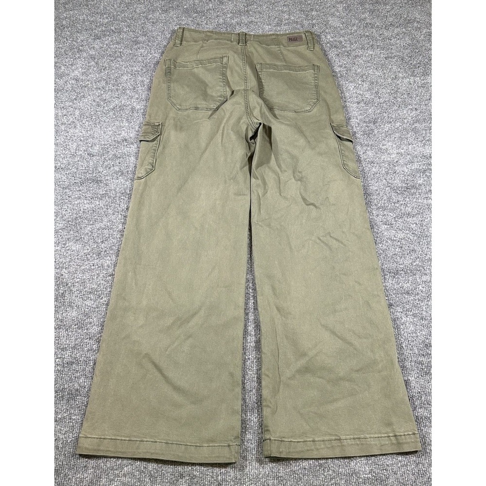 Paige Women's 27 Carly Cargo Wide Leg Ivy Green Pants - Picture 2 of 12